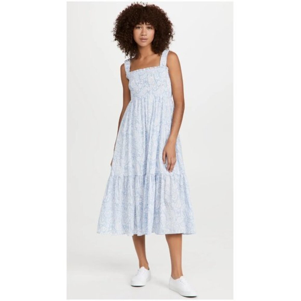o.p.t Cotton Isla Dress In Blue Floral